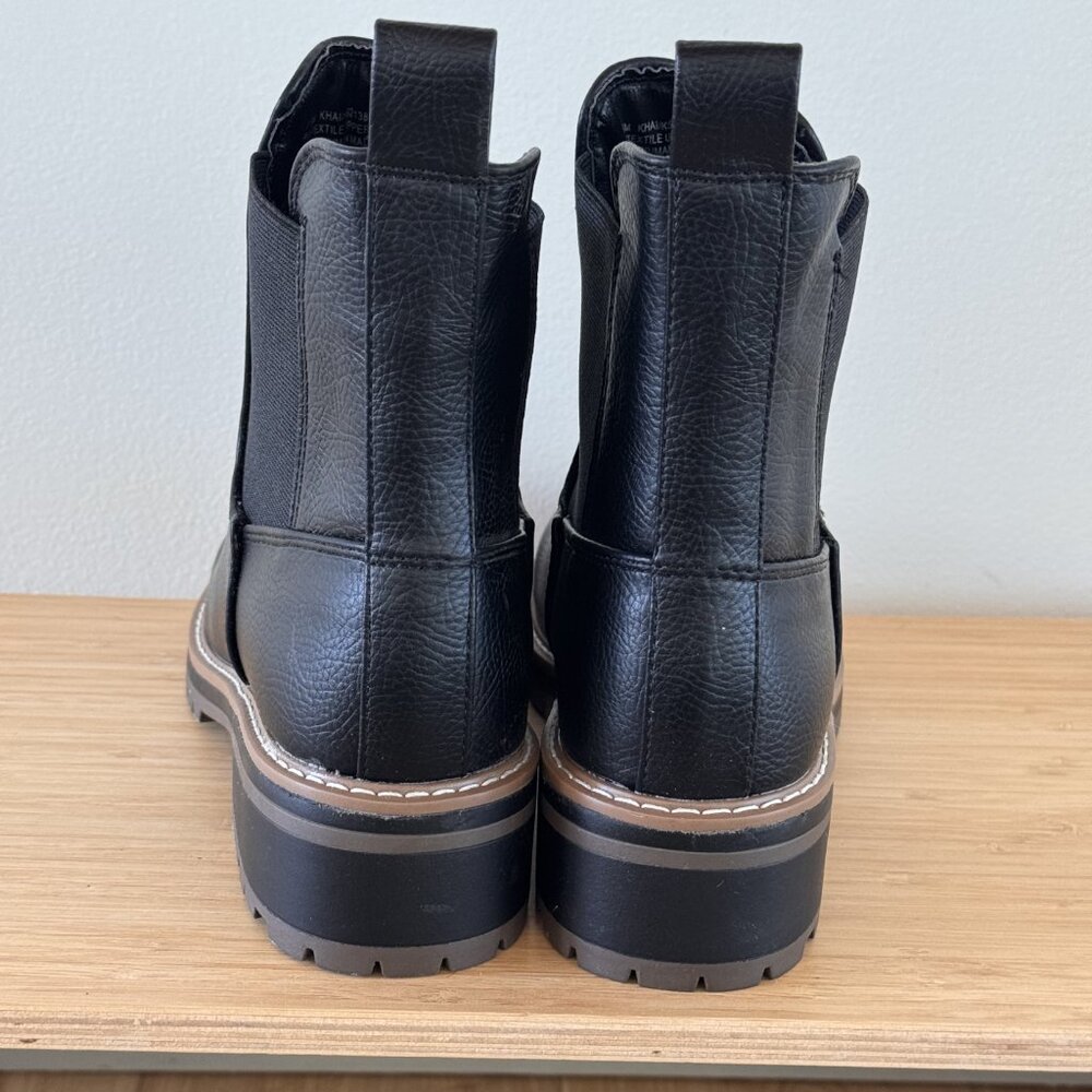 NEVER WORN - Kensie Khai Chelsea Boot Women's Size 7.5M Black Leather Ankle High - Picture 3 of 7